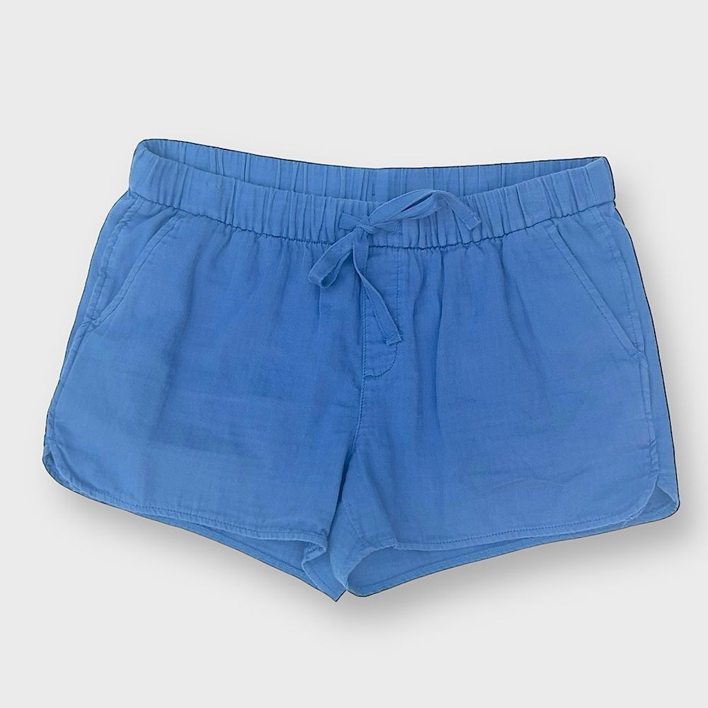 Old Navy Classic Pull On Drawstring Curved Hem Blue Shorts | Women’s M